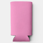 ピンクの波状30th誕生日パーティー スリム缶クーラー (裏面)