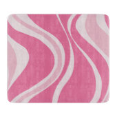 ピンクの波 カッティングボード (正面)