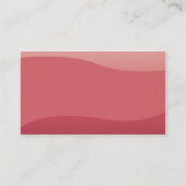 ピンクの波-ビジネス 名刺 (裏面)