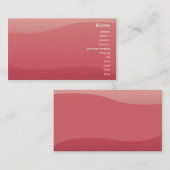 ピンクの波-ビジネス 名刺 (正面/裏面)