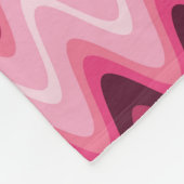 ピンクの波 フリースブランケット (角)