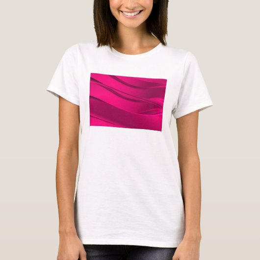 ピンクの波 Tシャツ (正面)