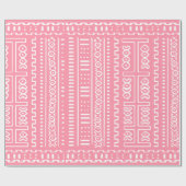 ピンクの泥の布のパターン ラッピングペーパー (フラット)