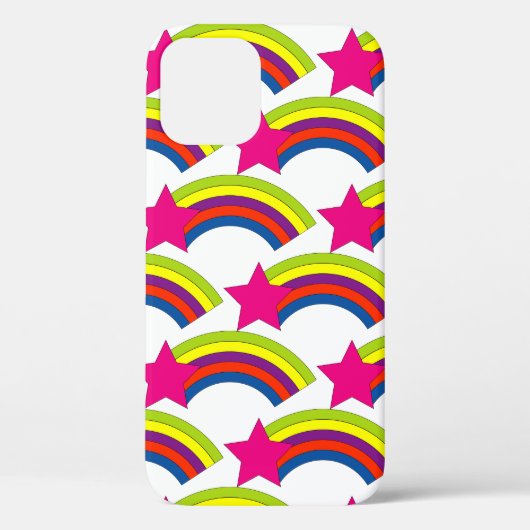 ピンクの流れ星カラフルパターンが可愛い Case-Mate iPhoneケース (裏面)