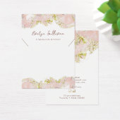 ピンクの流体大理石のネックレス表示カード (デスク)