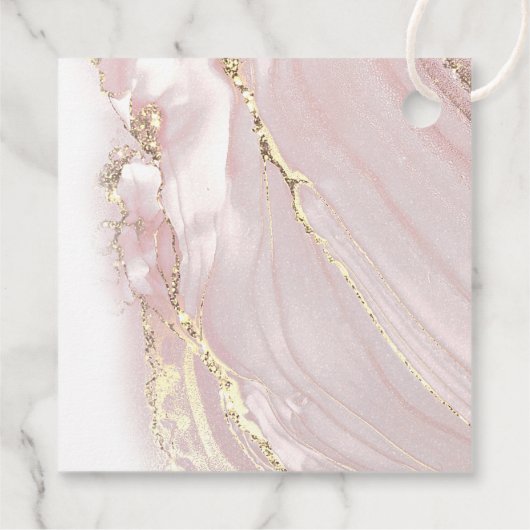 ピンクの流体大理石ファースト・コミュニオン フェイバータグ (裏面)