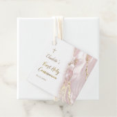 ピンクの流体大理石ファースト・コミュニオン フェイバータグ (インサイチュ)