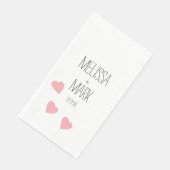 ピンクの浮遊ハートのモノグラム (コーナー)