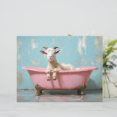 ピンクの浴槽のスクラップブック紙 (スタンド正面)