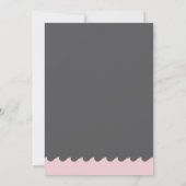 ピンクの海のイルカの赤ちゃんのシャワー招待状 招待状 (裏面)