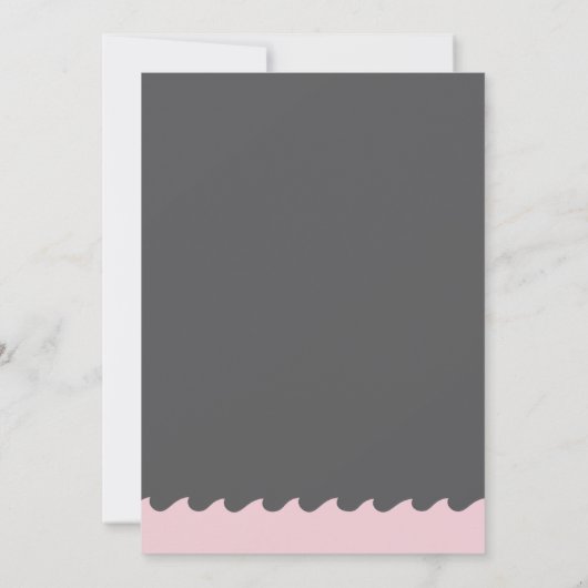 ピンクの海のイルカの赤ちゃんのシャワー招待状 招待状 (裏面)