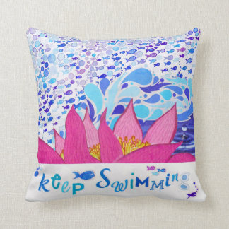 ピンクの海の枕によって16x16は投球の航海のな装飾が家へ帰ります クッション