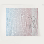 ピンクの海の輝く水の写真小道具 タペストリー (正面(横))