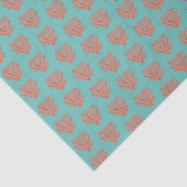 ピンクの海サンゴの海岸模様 薄葉紙 (詳細)