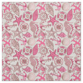 ピンクの海パターン ファブリック (見本)