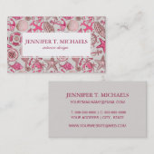 ピンクの海パターン 名刺 (正面/裏面)