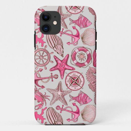 ピンクの海パターン Case-Mate iPhoneケース (裏面)