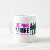 ピンクの海洋のコーヒーカップ コーヒーマグカップ (正面左)