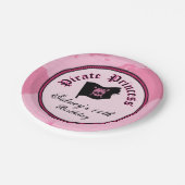 ピンクの海賊プリンセスのパーティー ペーパープレート (アングル)
