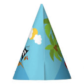 ピンクの海賊女の子の誕生会 パーティーハット (裏面)