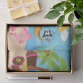 ピンクの海賊女の子の誕生会 薄葉紙 (ギフト)