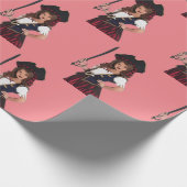 ピンクの海賊少女パーティー用品ラッピング紙 ラッピングペーパー (角)