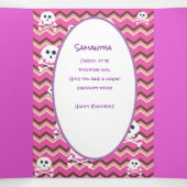 ピンクの海賊少女 三つ折りカード (内部中)