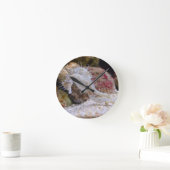 ピンクの海馬の生き物 ラウンド壁時計 (ホーム)