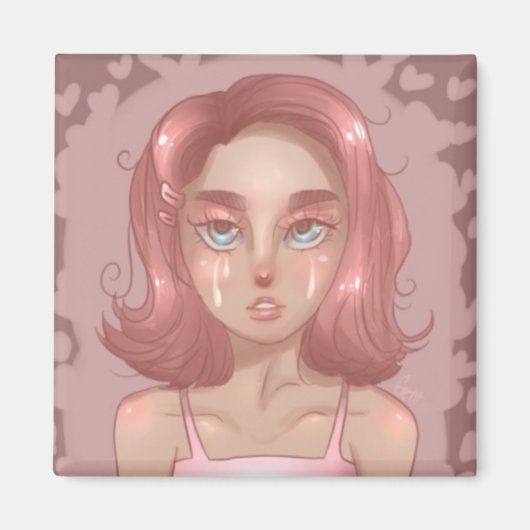 ピンクの涙 マグネット (正面)