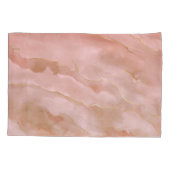 ピンクの液体大理石の金ゴールドテクスチャ 枕カバー (裏面)