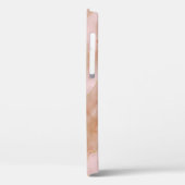 ピンクの液体大理石の金ゴールドテクスチャ Case-Mate iPhoneケース (裏面 / 左)