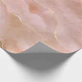 ピンクの液体大理石テクスチャ ラッピングペーパー (角)