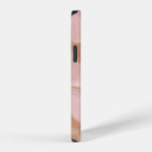 ピンクの液状大理石テクスチャ iPhoneケース (右側面)