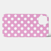 ピンクの淡い色のCase-Mate iPhone casの白い水玉模様 Case-Mate iPhoneケース (裏面 (横))