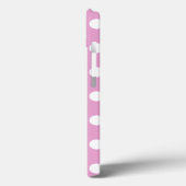 ピンクの淡い色のCase-Mate iPhone casの白い水玉模様 Case-Mate iPhoneケース (裏面 / 左)