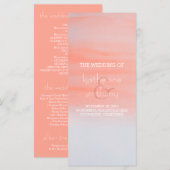 ピンクの淡水色のスワップ結婚式 プログラム (正面/裏面)