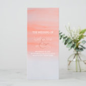 ピンクの淡水色のスワップ結婚式 プログラム (スタンド正面)