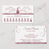 ピンクの清掃メイド清掃員の輝く家事 ロイヤリティカード (正面/裏面)