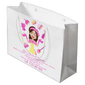 ピンクの清掃用具ショッピングバッグ ラージペーパーバッグ (裏面アングル)