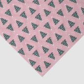 ピンクの渦巻きに緑のクリスマスツリー 薄葉紙 (詳細)