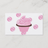 ピンクの渦巻きケーキ 名刺 (裏面)