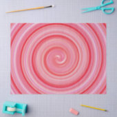 ピンクの渦巻きティッシュペーパー 薄葉紙 (クラフト)