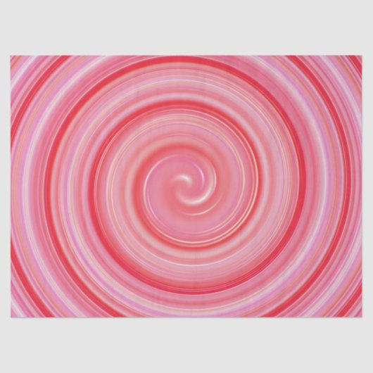 ピンクの渦巻きティッシュペーパー 薄葉紙 (正面)