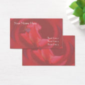 ピンクの渦巻きバラの花の名刺 (デスク)