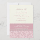 ピンクの渦巻き写真 50周年招待状 招待状 (裏面)