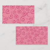 ピンクの渦巻き状の名刺 名刺 (正面/裏面)