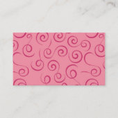 ピンクの渦巻き状の名刺 名刺 (正面)