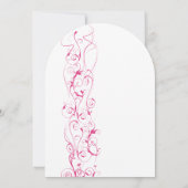 ピンクの渦巻き ウェディング 招待状 (裏面)