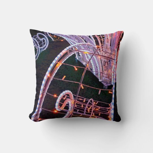 ピンクの渦巻き クッション (正面)