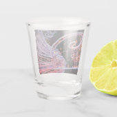 ピンクの渦巻き ショットグラス (裏面)